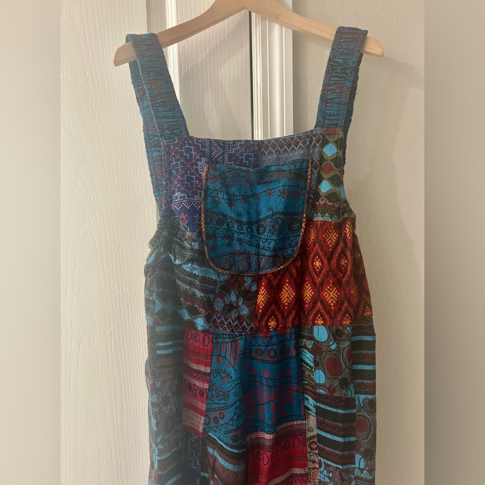 Rising International Patchwork Overalls NWT - image 2